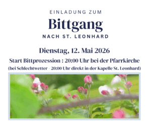 Mehr über den Artikel erfahren Einladung zum Bittgang