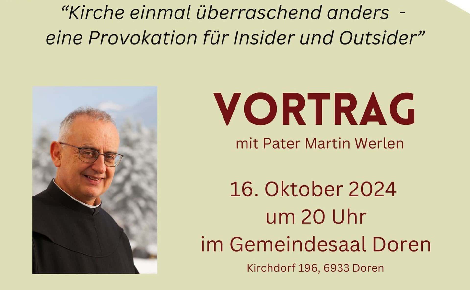 You are currently viewing Vortrag mit P. Martin Werlen