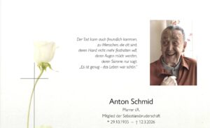 Mehr über den Artikel erfahren Wir trauern um Pfarrer Anton Schmid